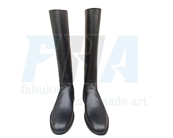 Riding Boots, Equestrian Boots, Men Real Leather Riding Over Knee Boots Shoes, Horse Riding Boots, Black Leather Boots, Long Leather Boots