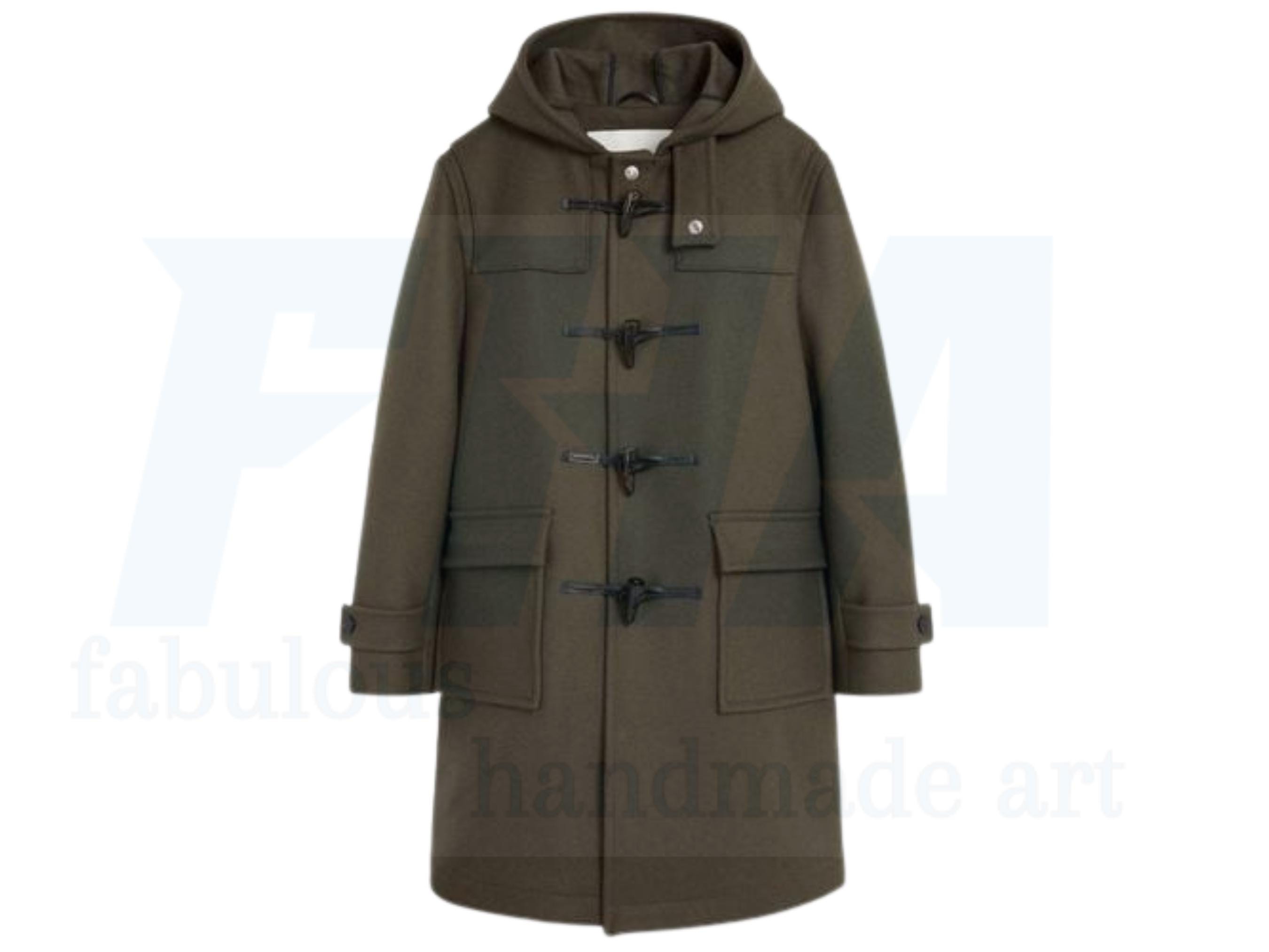 Coat Navy Pure Wool Duffle Coat Gloverall Duffle Coat, Men's