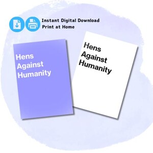Blue Hens Against Humanity Card Game | PRINTABLE | Cards Against Humanity style hens night party game