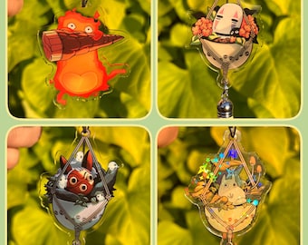 Cute Ghibli Keychains - Double Sided Design