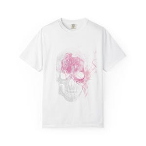 Camiseta unisex con calavera, moda vanguardista, ropa informal, estilo urbano, regalos para él/ella, festivales de música, Halloween