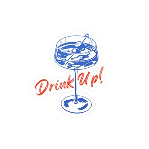Drink Up Vinyl Decals: Fun Home Bar & Party Decor