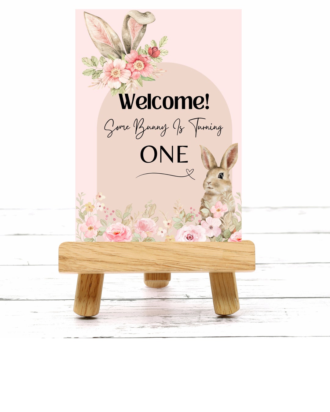 Some Bunny is Turning One Welcome Poster - Etsy