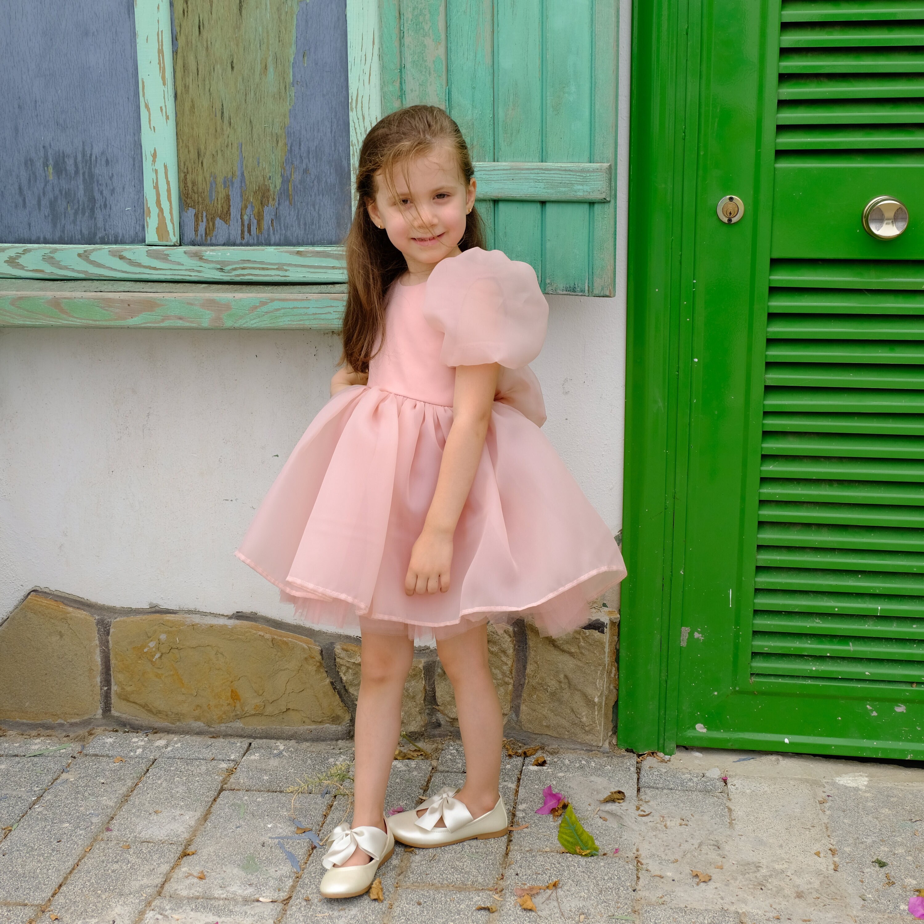 Blush Girl Dress, Baby Girl Birthday Dress, Flower Girls Dusty Rose