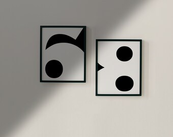 Numbers Poster Anniversary Minimal full black geometry