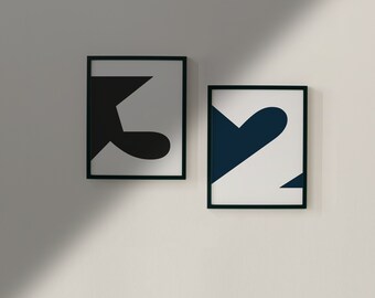 Numbers Poster Anniversary Minimal full black geometry