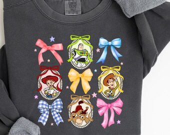 Toy Story Bow Shirt, Cute Disney Character Family Shirt, Jessie Woody Buzz Bullseye Tee, Pixar Friends T-Shirt, Disney Trip Shirt, H039