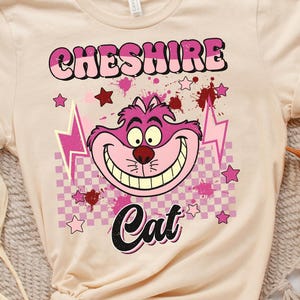 Koszulka Disney Cheshire Cat, Koszulki Alicja w Krainie Czarów, Koszulka Disney Cat, Koszulka Disney Family Trip, Prezent urodzinowy Disney Vacation, D048