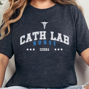 Personalized Cath Lab Nurse Shirt, Catheterization Lab Tees, Xray Tech Tee, Cath Lab Nurse Shirt, Radiology Tech Shirt, Cath Lab Squad, Z153