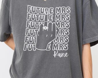 Retro Bachelorette Bride Shirt, Personalized Future Mrs Shirt, Custom Bride to be Shirt, Custom Future Mrs Shirt, Comfort Colors Tee, X410