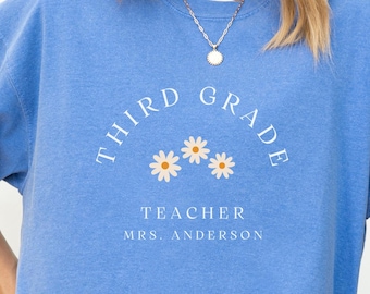 Camiseta personalizada para maestro de tercer grado, camisetas para maestro de tercer grado, regalo para maestro de tercer grado, equipo de tercer grado, regalos para maestro de tercer grado, X101