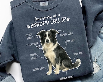 Anatomy of a Border Collie Shirt, Border Collie Gifts, Funny Dog Mom Dad Shirt, Pet Dog Owner Animal Lover Gift, C675