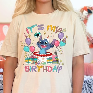 It's My Birthday-shirt, Stitch-verjaardagsshirt, Stitch-shirt, Disney-verjaardagsshirt, Stitch-verjaardagsshirt, Happy Stitch-verjaardagscadeau, D028