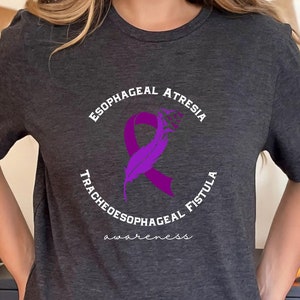 Esophageal Cancer Awareness Shirt, Esophageal Ribbon Tee, Esophageal Cancer Warrior, Esophageal Atresia and Tracheoesophageal Fistula, Z027