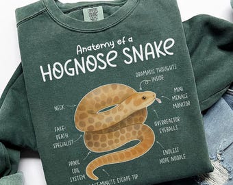 Anatomie d'un sweat-shirt en forme de serpent à tête plate, chemise drôle de reptile pour animal de compagnie, pull pour amoureux des animaux, C699