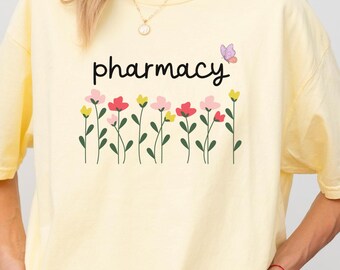 Floral PHARMD Shirt, Flower PharmD Shirt, Pharmd Gift, Doctor of Pharmacy Crewneck, Pharmacist Tee, Pharmacy Gift, Pharmd Graduate Gift X138