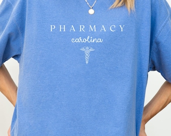 Camiseta de farmacia Comfort Colors®, camiseta de farmacéutico, regalo de farmacia, camisetas para estudiantes de farmacia, regalo para técnico farmacéutico, camiseta PHARMD, X135