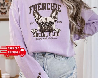French Bulldog Martini Social Club Sweatshirt, French Bulldog, French Bulldog Mom Sweater, Frenchie Dad, French Bulldog Gift, Frenchie, C353