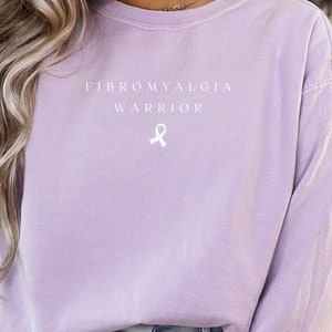 Fibromyalgia Warrior Sweater, Chronic Pain Awareness, Fibromyalgia Support Shirt, Fibromyalgia Ribbon, Invisible Illness Survivor Gift, C063