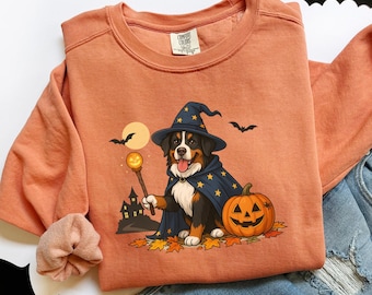 Bernese Mountain Dog Halloween Sweatshirt, Cute Costume Sweater, Fall Dog Lover Gift, Funny Trick or Treat Tee, Bernese Pumpkin Tee, C424