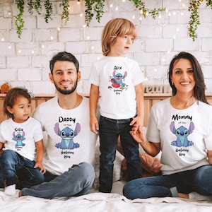 Stitch Birthday Shirt, Lilo and Stitch Family Shirt, Custom Stitch Birthday Shirt, Stitch Birthday Girl Tees, Stitch Birthday Boy Tees, D047