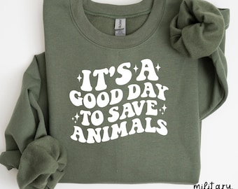 Es ist ein guter Tag, um Tiere zu retten - T-Shirt, Tierrettungs-Shirt, tierlieb