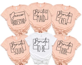 Bride Shirt, Bride Squad Shirt, Bridal Gift, Wedding Gift, Wife Shirt, Bridesmaid Shirt, Bachelorette Squad Shirts, Bachelorette Shirt, Z234