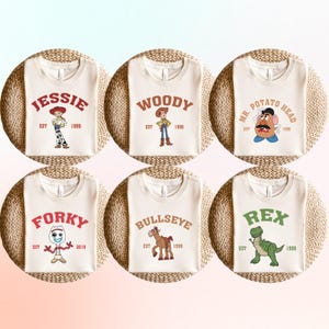 Retro Toy Story Shirt, Matching Family Disney Shirts, Toy Story Birthday Disney Group Tees, Woody Buzz Jessie Alien, Slinky Dog Shirt, D064
