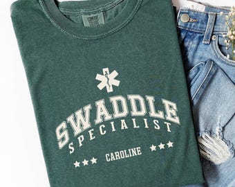 Customize Swaddle Specialist Shirt, Swaddle Specialist NICU, Nicu Nurse Gift, Neonatal Nurse Gift, Neonatal Intensive, Tiny Human Nurse X180
