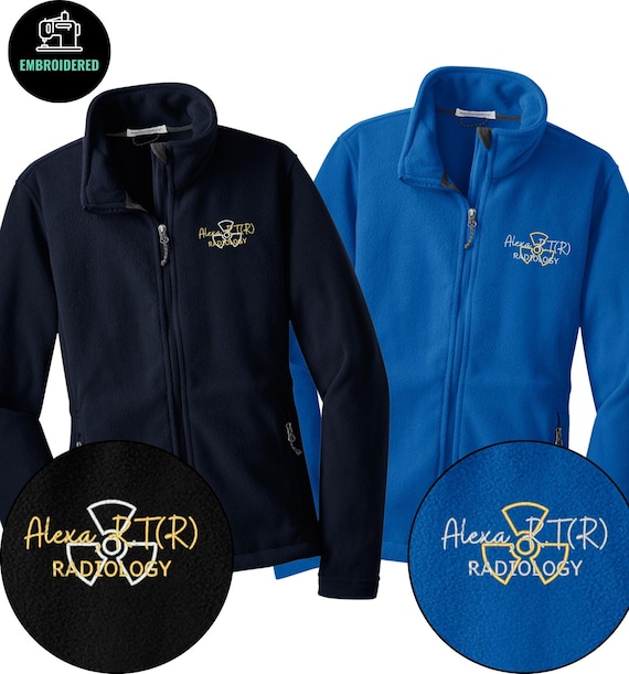 Personalized Radiology Full Zip Jacket, Embroidered Rad Tech