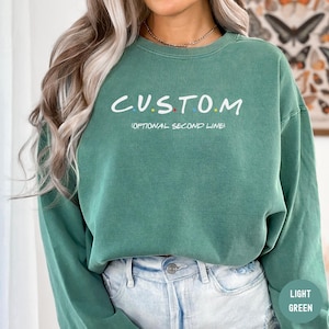 Customized Sweatshirt, Custom Text on Sweatshirt, Custom Design Sweater, Personalized Sweater, Add Your Own Text, Custom Logo Sweater, C374