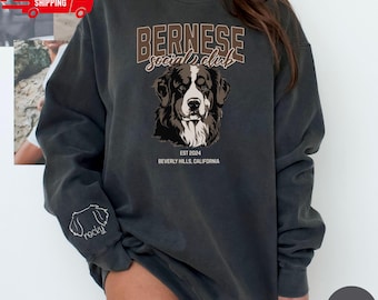 Berner sennenhund tröja, personlig Berner mamma present, Berner pappa tröja, Berner sennenhund tröjor, Berner uppfödare, C348
