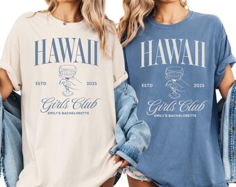 Hawaii Bachelorette Shirts, Benutzerdefinierte Strand Junggesellinnenabschied, Luxus Bachelorette Merch, Beach Club Bach, Bachelorette zum Thema Küste, X370