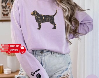 Bloodhound Dog Name Sweatshirt, Custom Bloodhound Shirt, Bloodhound Lover Sweater, Wildflowers Bloodhound Mom Gift, Bloodhound Dog Tee, C245