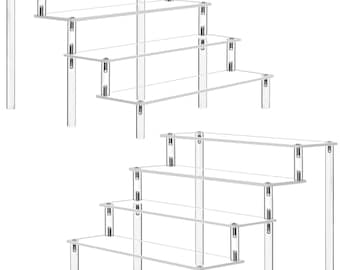 Espositore in acrilico, espositore trasparente per cupcake, decorazione e organizzatore per bambole profumate, scaffale per cupcake per dessert