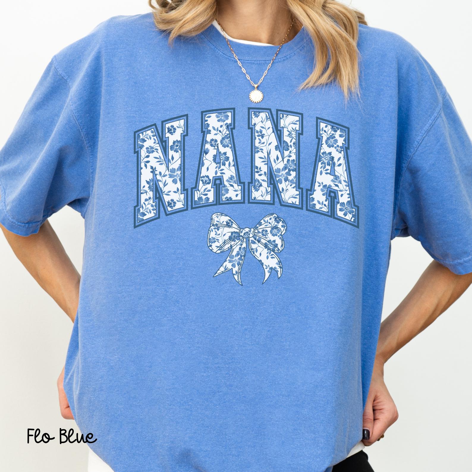 Floral Nana Ribbon Shirt, Nana Shirt, Toile De Jouy Shirt