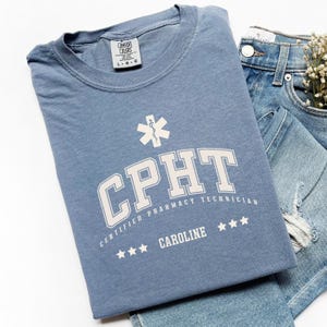 Personalized CPHT Shirt, Custom CPhT Shirt, Certified Pharmacy Technician Crewneck, Nurse Appreciation Gift, Pharmacy Tech Shirt Gift, X179