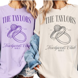 Newlyweds Shirts, Just Married Comfort Colors Shirts, Custom Name Honeymoon Shirt, Mr and Mrs Tees, Honeymoon Club Shirts, Couple Tee, X322