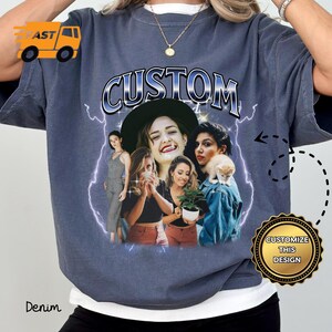 Custom Graphic Photo Vintage Washed Shirt, Family Bootleg Graphic Shirt, Personalize Bootleg Custom, Bachelor Party, Graduation Gift, X196