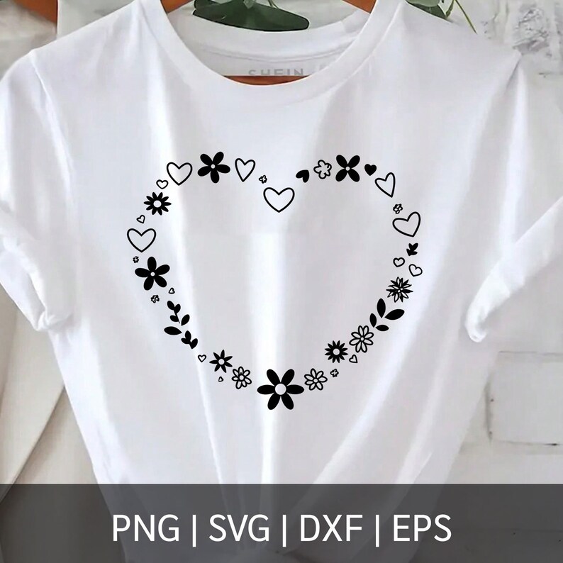 Flower Heart SVG | Heart SVG for Cricut | Wildflower Svg | Flower Svg ...