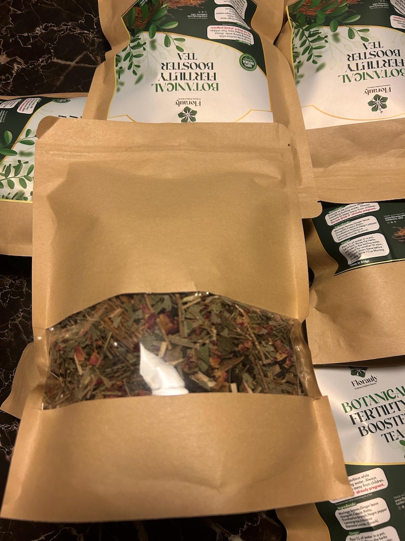 Herbal Tea Fertility Support Blend. 4 oz for woman organic and vegan image 1