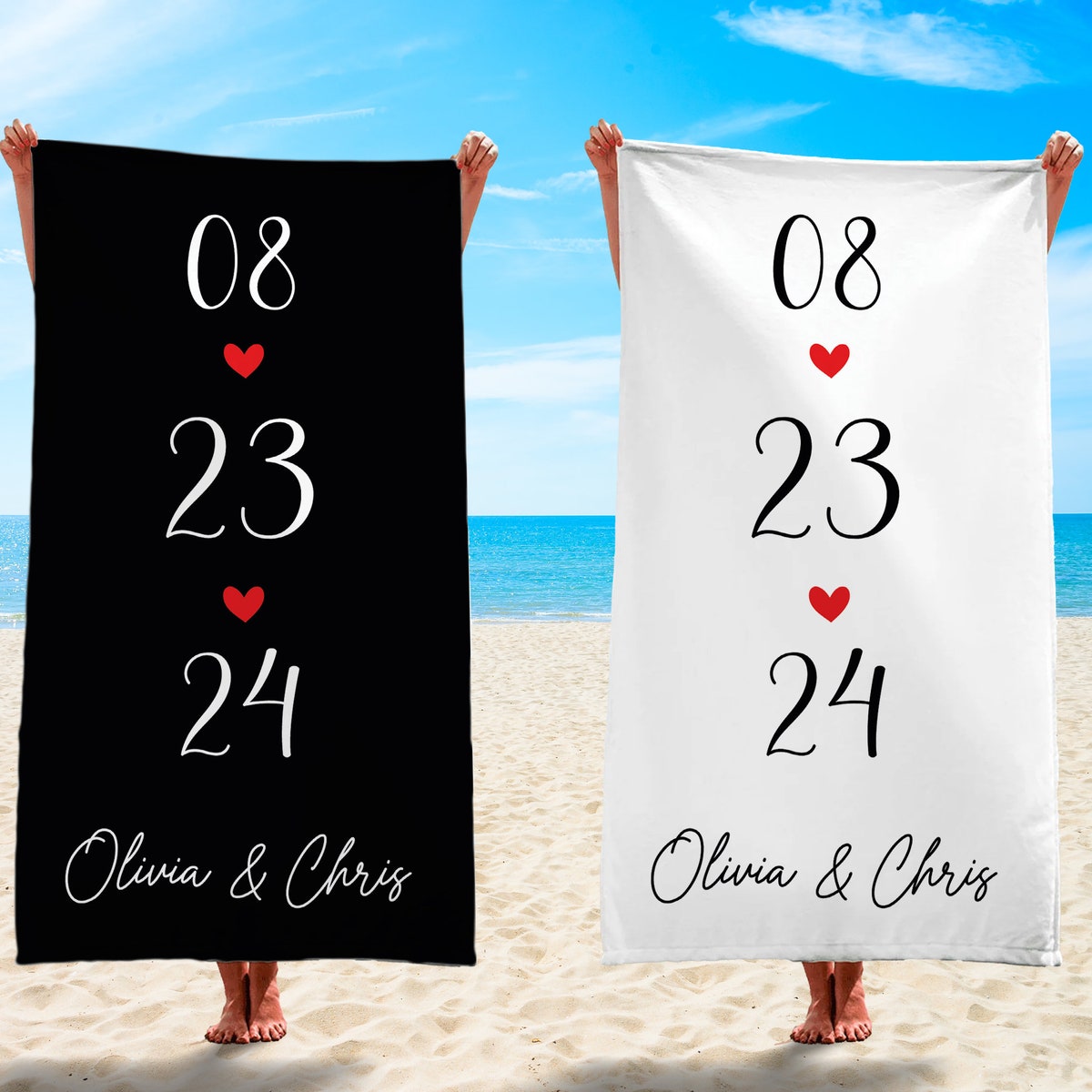 Couple Custom Beach Towel for Mr Mrs, Personalized Beach Towel, Bride Groom Beach Towel, Wedding Honeymoon Vacation Beach Towel - Etsy