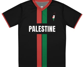 Maillot de football Palestine noir V1