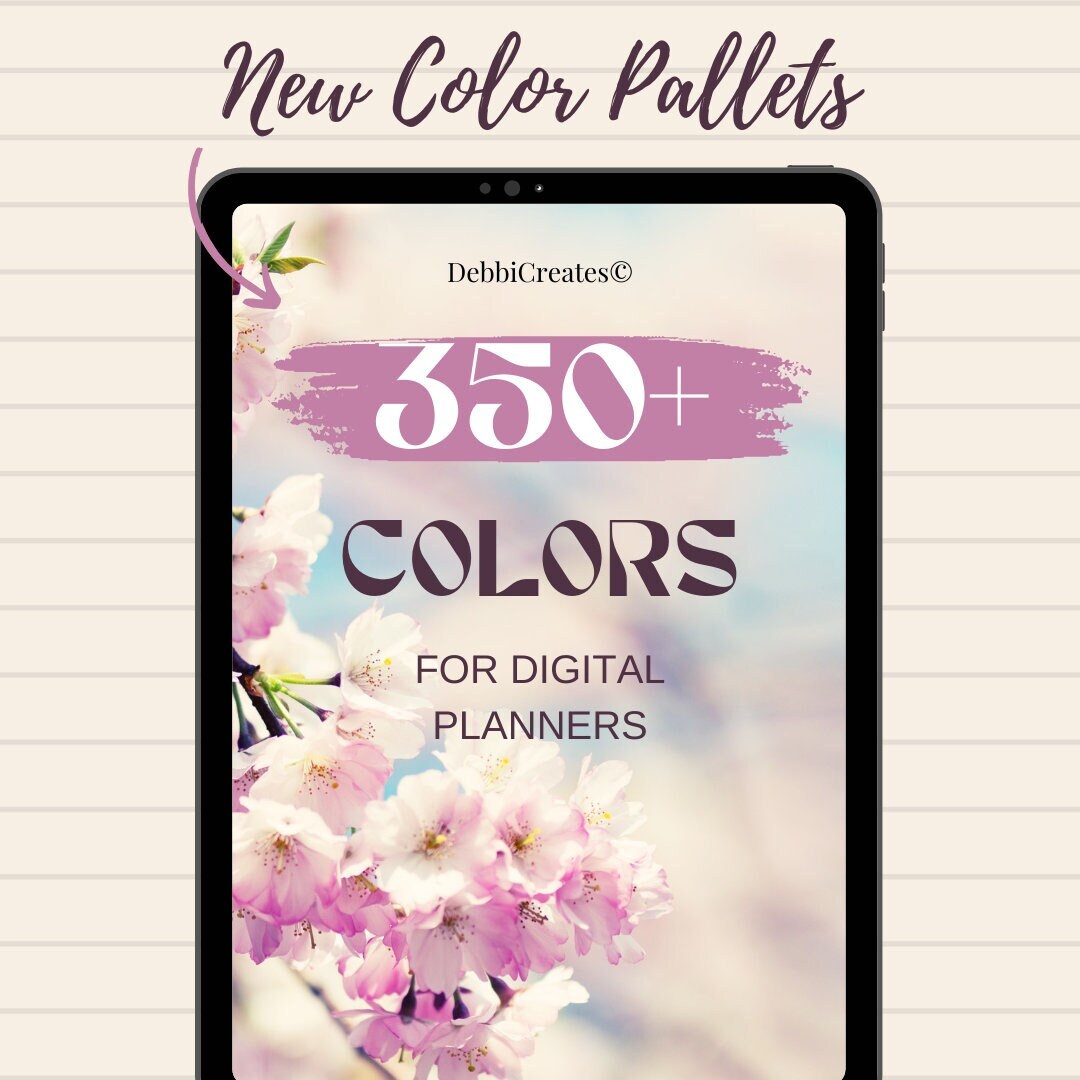 Goodnotes Template Digital Color Pallets 350 Colors Hex Codes Aesthetic ...