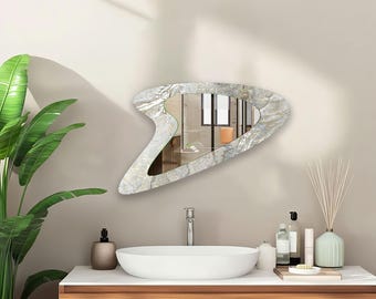 Tempered Glass Wall mirror-Large Mirrors for Bathroom-Modern Mirror-Mirror for Stylish Decor-Asymmetrical Mirror-irregular mirror