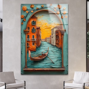 Tempered Glass Art, City Landscape Wall Art, Tempered Glass Art, Glass Printing Art, Tempered Glass Wall Art