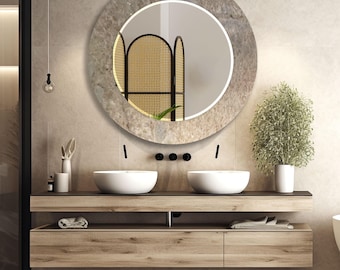 Asymmetrical Tempered Glass Wall Mirror: Modern Home Decor
