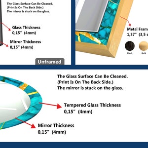 a diagram of how to install a mirror in a bathroom