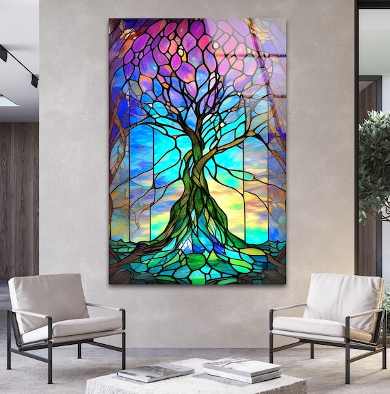 生命の木 生命の樹 モダンアート ステンドグラス アートガラス ルイス