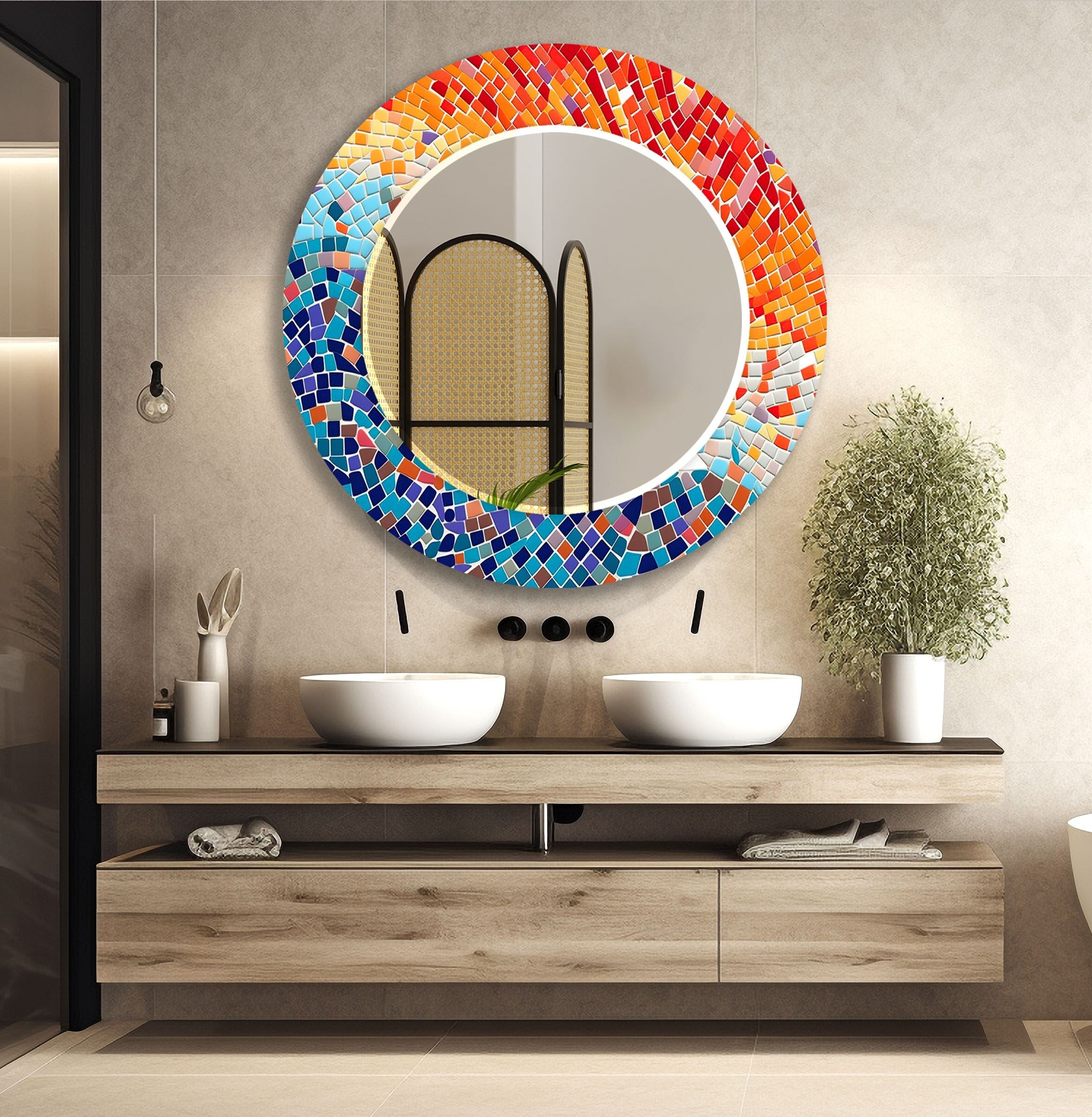 Piastrelle Mosaico Specchio Adedeo 7,6x15,2 Cm, Autoadesive - 40 Pezzi Per Rivestimento Bagno E Cucina, Vere In Vetro